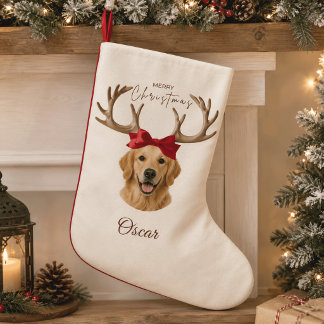 Pequena Meia de Natal Personalizada com Foto de Pet