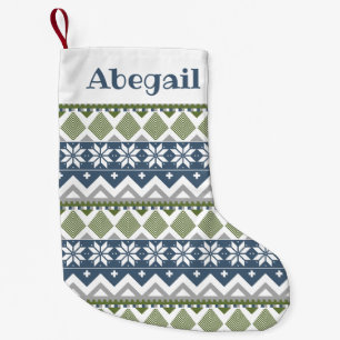 Pequena Meia de Natal Personalizada de Suéter de Inverno