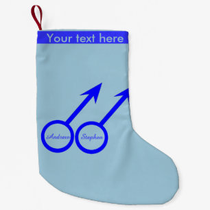Pequena Meia de Natal Personalizável para Amantes Gays