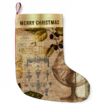 Meia de Natal Vintage Era Uma Vez