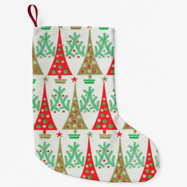 Pequena meia do Natal da árvore de Natal dos desenhos (Frente)