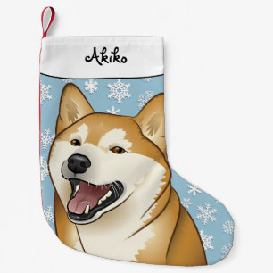 Pequena Meia feliz de Shiba Inu do Feliz Natal