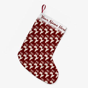Pequena Meia personalizada do filhote de cachorro do Natal