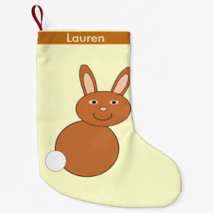 Pequena Meia personalizada do Natal do coelho de felz