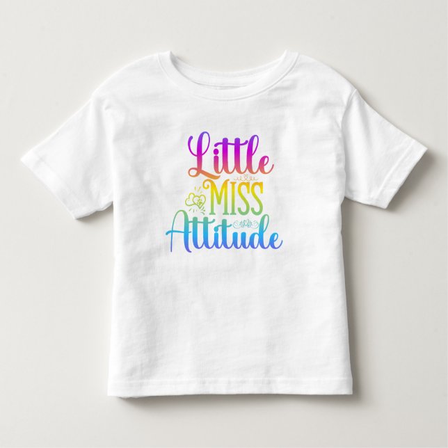 Pequena Miss Attitude Kids Camisetas (Frente)