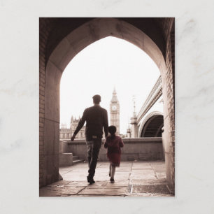 Pequena pai - Londres - Grande Cartão postal Ben