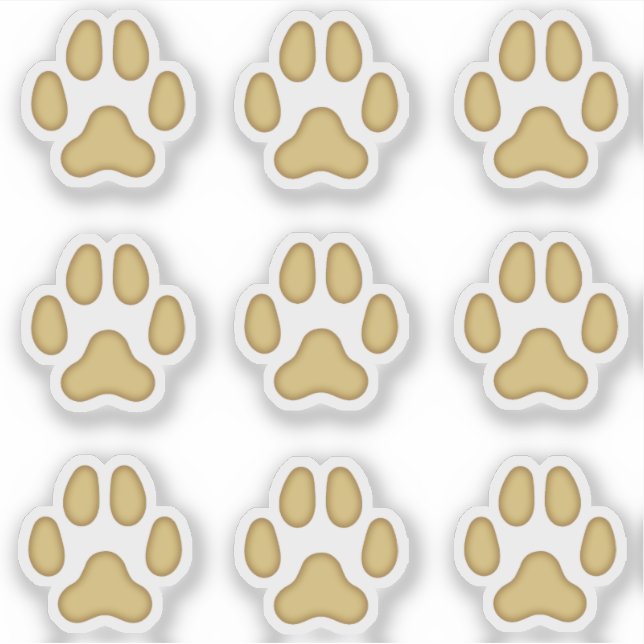 Pequena Pata De Cão Imprime O Adesivo De Rastreio  (Frente)