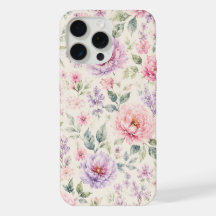 Pequena Peônia Floral em Aquarela