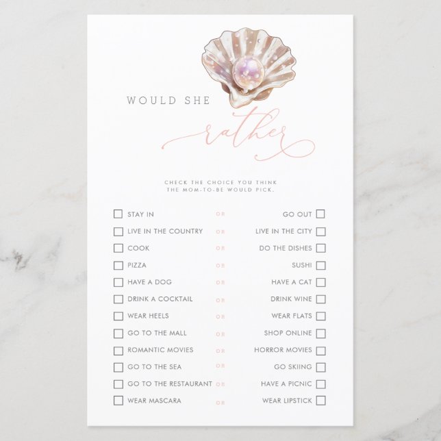 Pequena Pérola Ela Iria Preferencialmente Jogo De  (Frente)