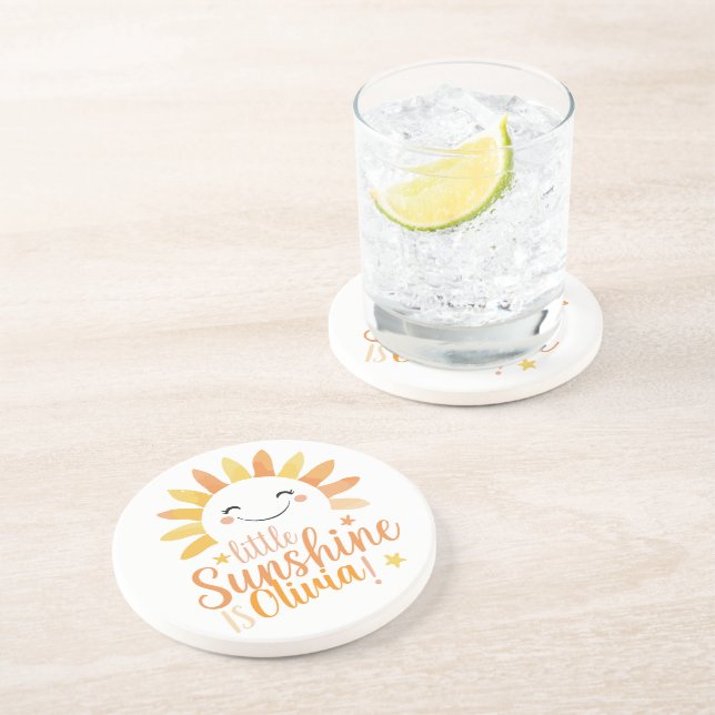 Pequena Porta copos de Sandstone Personalizada à L (Lateral)