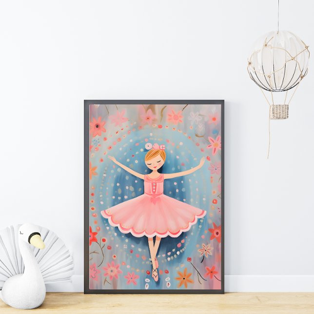 Pequena Poster de Arte de Muro de Ballerina (Criador carregado)
