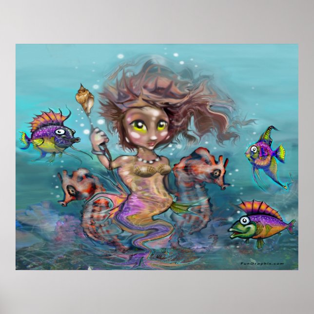 Pequena Poster de Sereia (Frente)