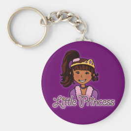 "Pequena Princesa" chaveiro de cabelo roxo escuro