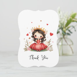 Pequena princesa com vestido vermelho