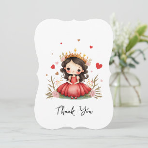 Pequena princesa com vestido vermelho