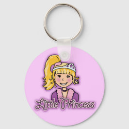 Pequena princesa loura chaveiro lilac