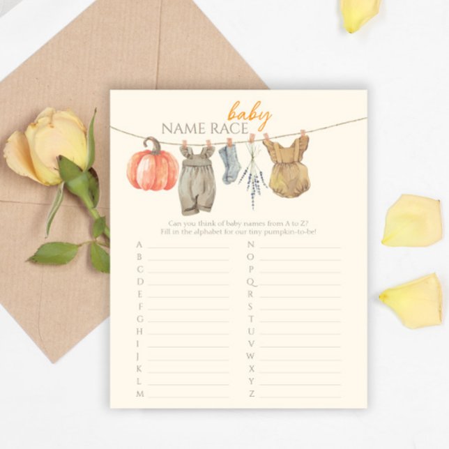 Pequena Pumpkin Cai Roupas Bebê Nome Race Game (Criador carregado)