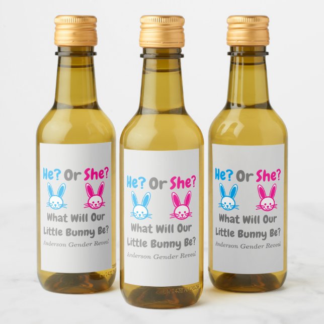 Pequena Revelação de Gênero Bunny (Garrafas)