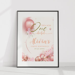 Pequena Senhorita ONEMaravilhosa Poster de Anivers