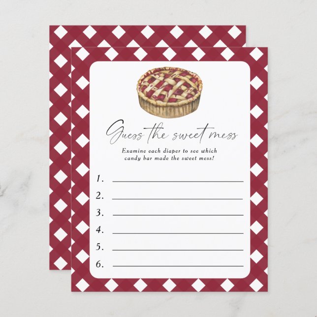 Pequena tarte de cueca - Adivinha o Jogo da Mess D (Frente/Verso)