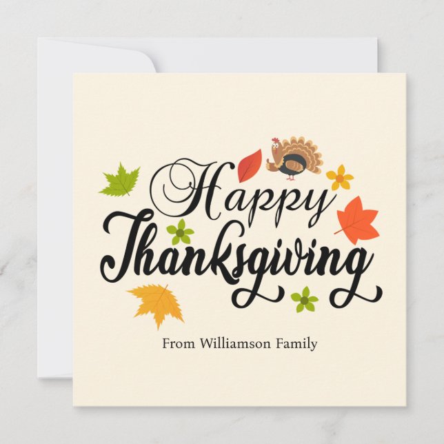 Pequena Turquia Brincadeira no Dia de Ação de Graç (Frente)