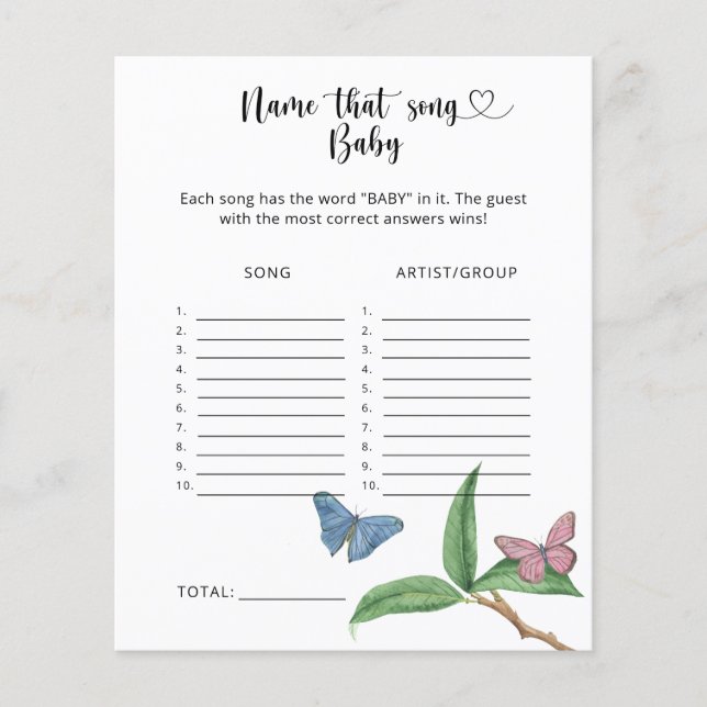 Pequenas Borboletas - Dê um nome a essa canção (Frente)