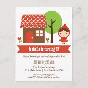 Pequenas Convites de aniversário de Chapéu Verme