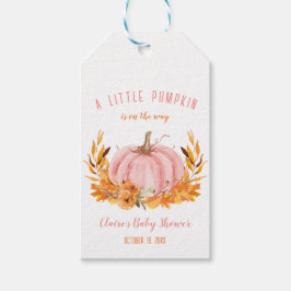 Pequenas Etiquetas de Chá de fraldas Rosa Pumpkin