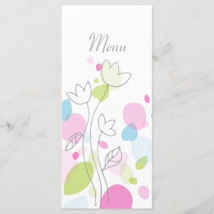 Pequenas pétalas de flores de confetti menu de cas