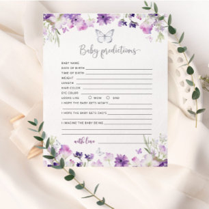 Pequenas predições de bebê prateado roxo de borbol