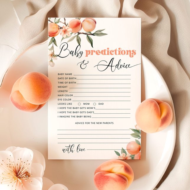 Pequenas previsões de pêssego e cartão de conselho (Criador carregado)