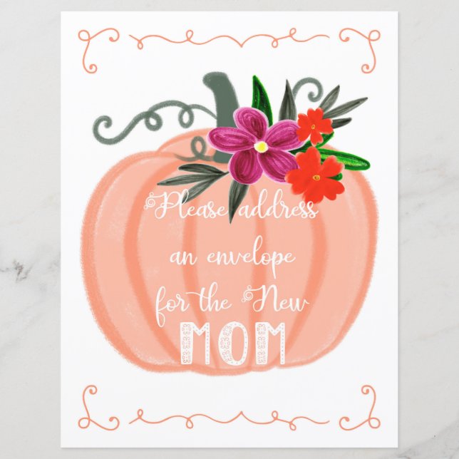 Pequeno Abóbora Endereço e Envelope (Frente)