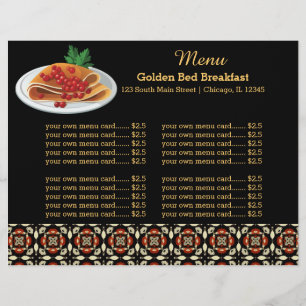 Pequeno almoço do menu