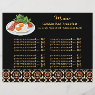 Pequeno almoço do menu