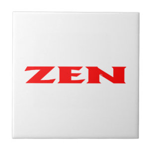 Pequeno azulejo branco vermelho Zen