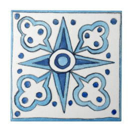 Pequeno azulejo cerâmico ao estilo siciliano "Trap
