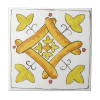Pequeno azulejo cerâmico inspirado na Sicília “Nap