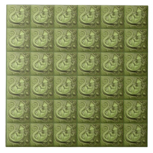 Pequeno Azulejo Lizard Vintage