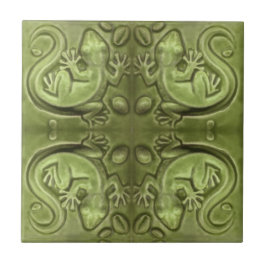 Pequeno Azulejo Lizard Vintage