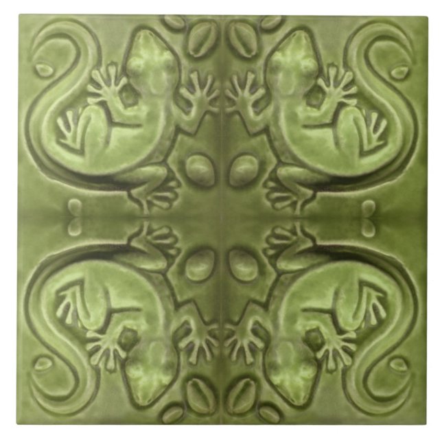 Pequeno Azulejo Lizard Vintage (Frente)