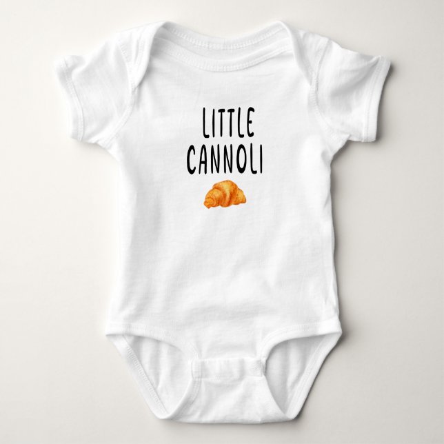 Pequeno Bebê Cannoli Camisa de Massa ,Hipster Bebê (Frente)