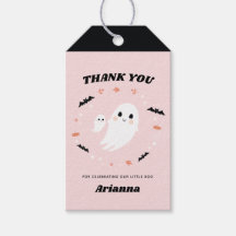 Pequeno Boo Halloween Obrigado, etiqueta