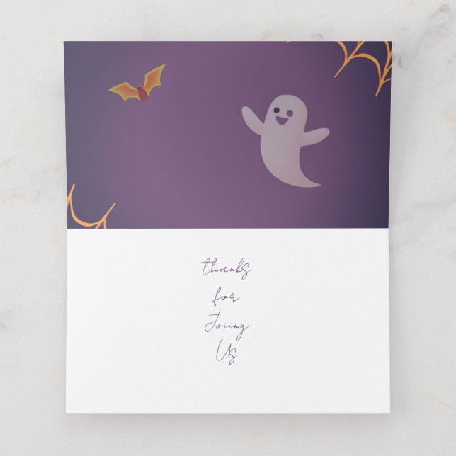 Pequeno Boo Obrigado Cartões De Lugar Dobrados (Interior Desdobrado)