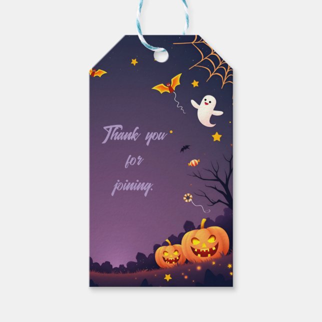 Pequeno Boo Obrigado Juntando a Etiqueta (Frente)