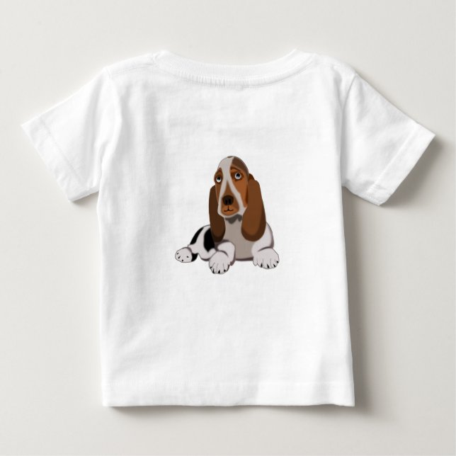 Pequeno Cachorro Camiseta Que Adoro Animais De Com (Verso)