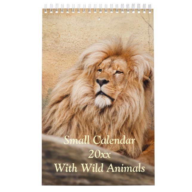 Pequeno Calendário 2026 Com Animais Selvagens (Capa)