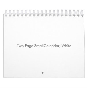 Pequeno Calendário de Duas Páginas, Branco