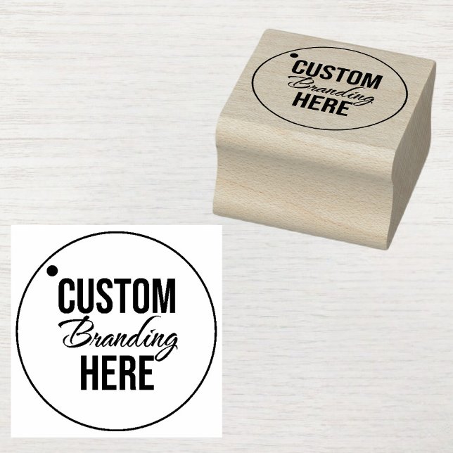 Pequeno Carimbo De Borracha De Madeira Personaliza (small custom logo wooden stamp)