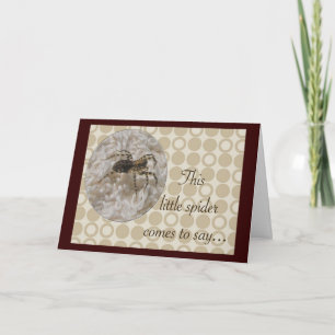 Pequeno Cartão de Aniversário de Aranha