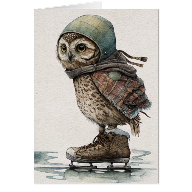 Pequeno Cartão de Saudação De Patador De Gelo (Frente)